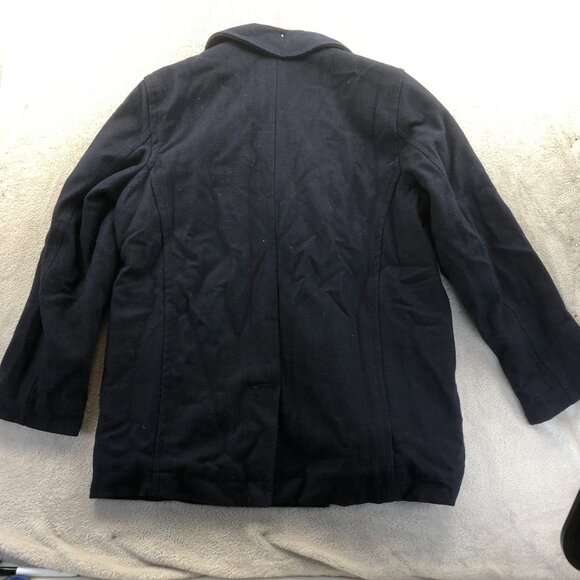 Steve & Barry's Men's Peacoat Woolly Mammoth Jacket Medium Black Quilted - Picture 8 of 8